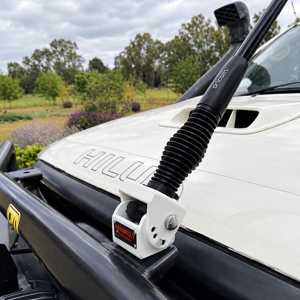 4WD Tilting Aerial Bracket – Australian Made (White)